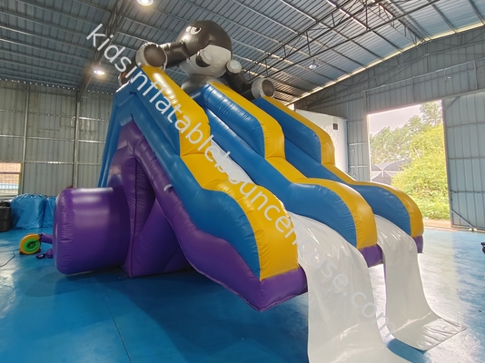 Stampa digitale Slide gonfiabile a secco Castello Slide doppio Slide gonfiabile Slide gigante Cartoon di squalo per bambini e adulti