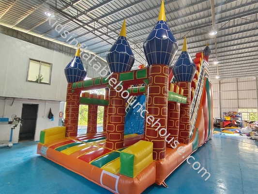 Commerciale PVC gonfiabile scivolo castello scivoli larghi castello esotico incantevole scivolo gonfiabile asciutto per bambini e adulti