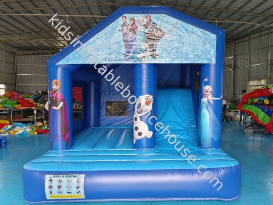 Hot Sale Commerciale Casa gonfiabile con diapositive La principessa congelata Cartoon Combo gonfiabile per bambini