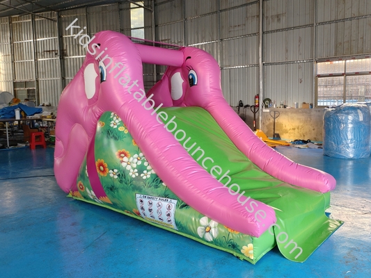 Stampa digitale Slide secco gonfiabile Slide gonfiabile piccolo Elefante rosa per esterni Indoor per bambini