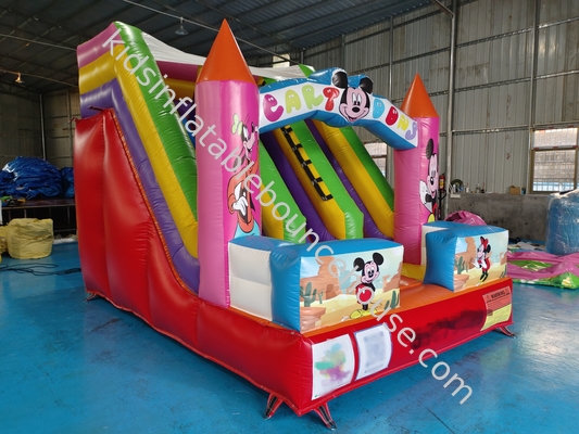 Stampa digitale commerciale Slide a secco gonfiabile Mickey Mouse Cartone animato Castello gonfiabile per all'aperto Per bambini
