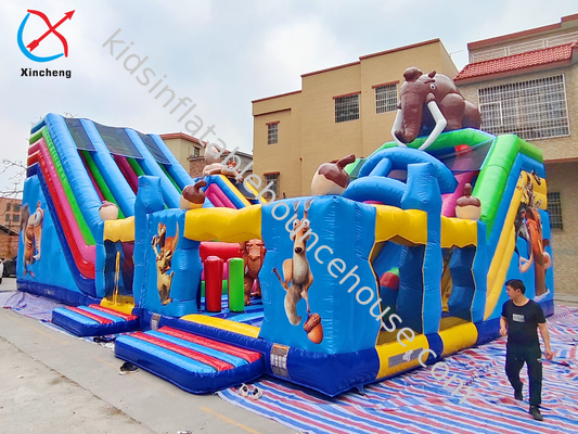 Bambini Casa gonfiabile a rimbalzo Epoca glaciale Corso di ostacoli Inflatabile Parco giochi della città divertente