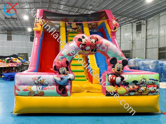 Slide gonfiabile personalizzato Mickey e Minnie Slide gonfiabile doppio asciutto castello