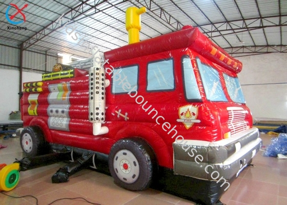 Customized Funny Firetruck Bounce House Inflatabile Jumping House per bambini