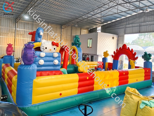 Casa gonfiabile colossale campo di ostacoli gonfiabile Parco giochi della città divertente