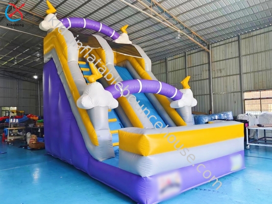 Fornitore Commercial Cloud Lightning Slide gonfiabile Slide gonfiabile asciutto Castello
