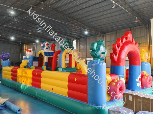 Personalizza Kitty Cat Doraemon Gioco gonfiabile città casa gonfiabile castello scivolo per i bambini