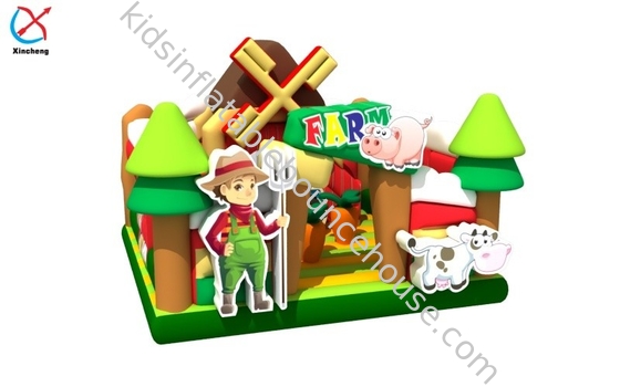 Casa gonfiabile gonfiabile all'aperto con slide farm castello gonfiabile per bambini