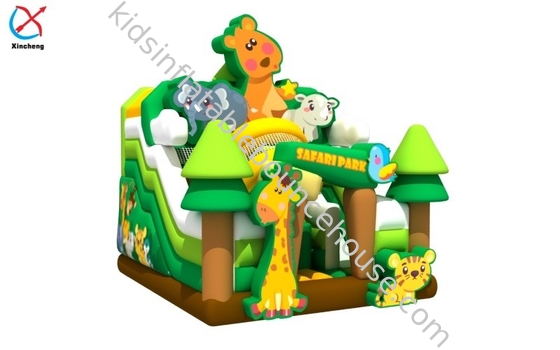 Castello gonfiabile personalizzato con scivolo Safari Park Bouncy House