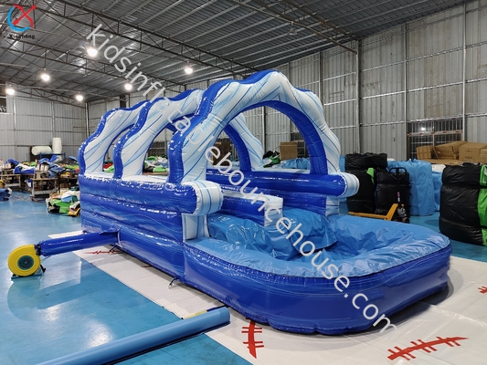 Slide gonfiabile commerciale Slide gonfiabile doppio acqua per all'aperto