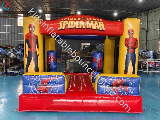 Nuovo design casa gonfiabile a rimbalzo Spiderman eroe cartone animato trampolino gonfiabile casa salto castello per bambini