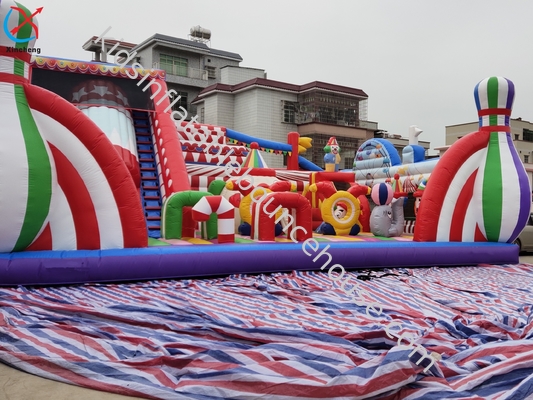 Circo gigante gonfiabile città di divertimento gonfiabile casa gonfiabile castello scivolo