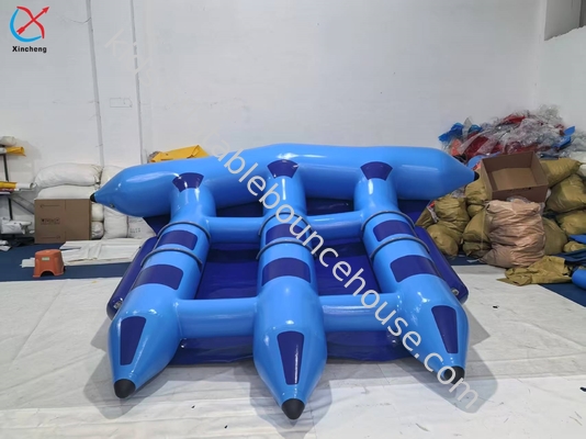 Fornitore Gonfiabile Banana Boat Trainabili Blu Galleggiante Banana Giochi Acquatici