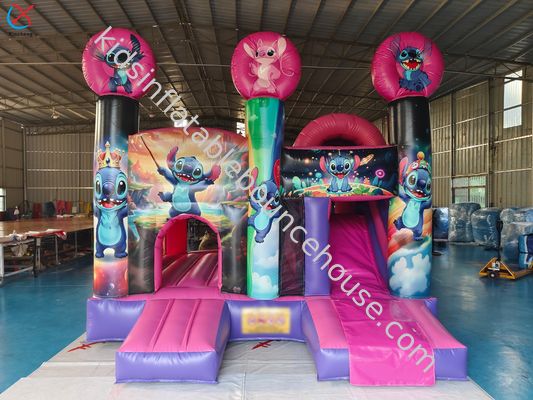 Commercial Bouncy Castle Lilo & Stitch Bouncy Castle con noleggio di diapositive per bambini