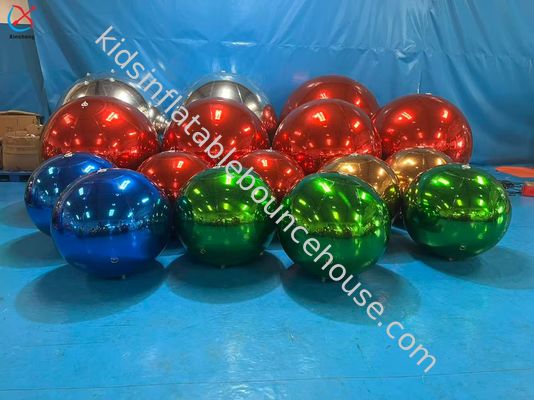 Golden Mirror Ball Inflatable Big Shiny Balls Giant Disco Party Balloon Christmas Event Decor