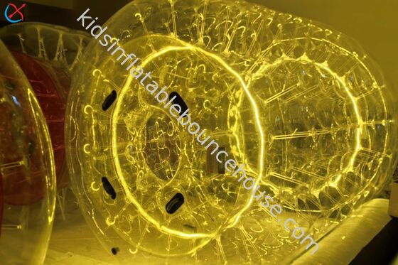Fabbrica LED luce PVC tubo a rulli gioco di palla gonfiabile corpo Zorb palla