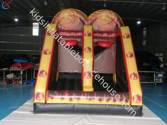 Giochi Commerciali gonfiabili Basketball Criss Cross Toss Gioco Doppio Tiro