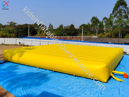 Commerciale Pad gonfiabile di salto giallo grande pad gonfiabile per esterno