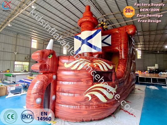 Pirate Ship Inflatable Bounce House Kids Themed Bouncy Castle for Parties & Events